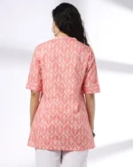 Women Geometric Print A-Line Kurti - Image 4